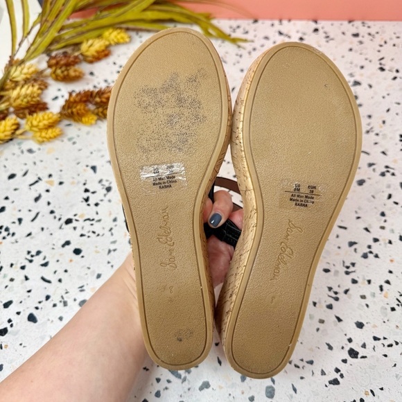 Sam Edelman Rasha Black Strappy Women’s Wedge Cork Women’s Sandals Sz 8 - Picture 8 of 10